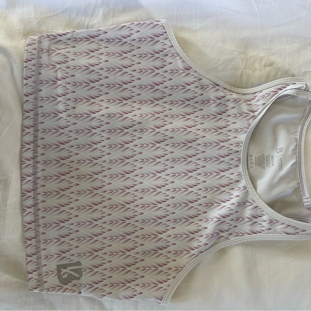 BuffBunny Pink and White Patterned Top